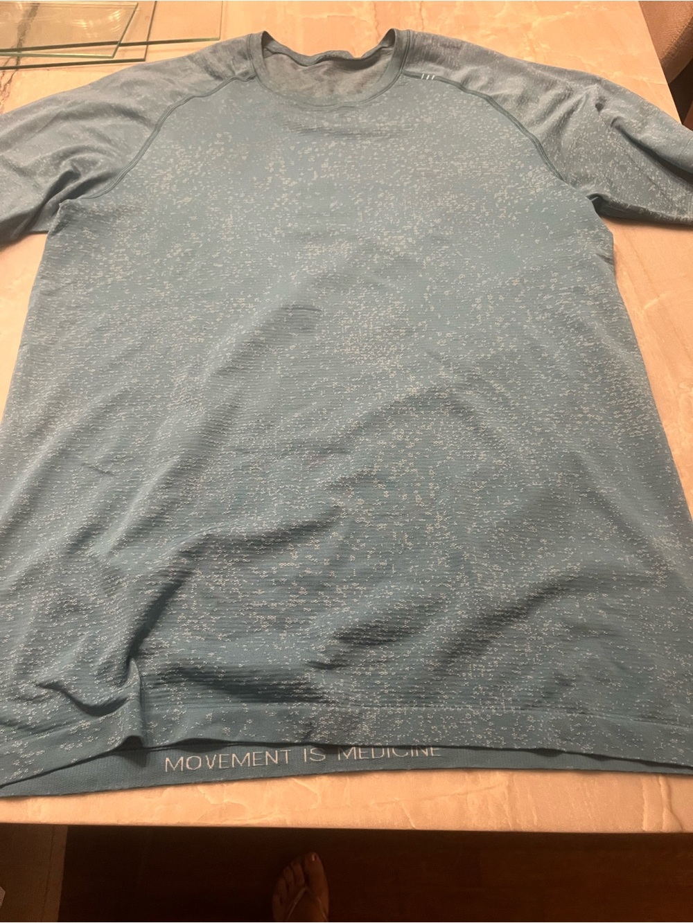 lululemon athletica Light Teal Speckled Short-Sleeve Performance Tee